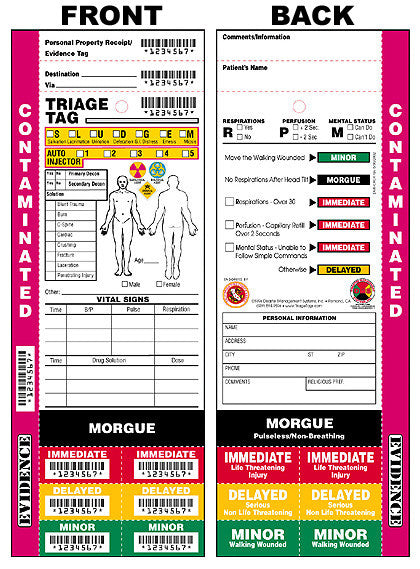 First Responder Triage Tags (50 Pack)
